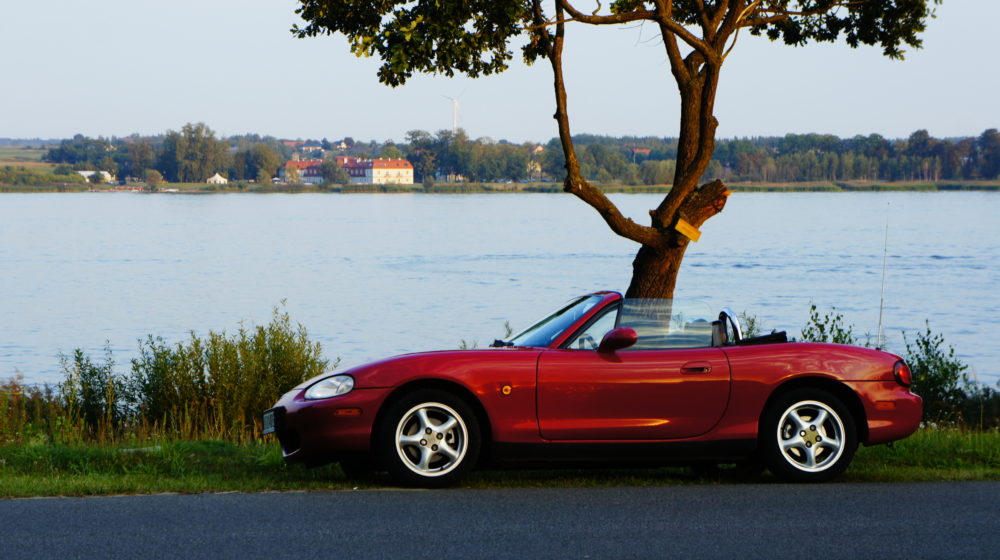 Zalew domaniowski domaniów mazda mx-5 nb 1.6 zachód słońca