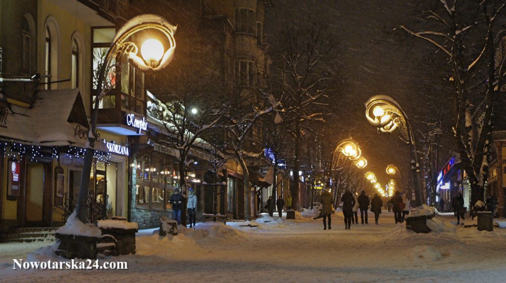 zakopane krupówki zimą apartamenty nowotarska24.com stara polana paweł gawroński spacer