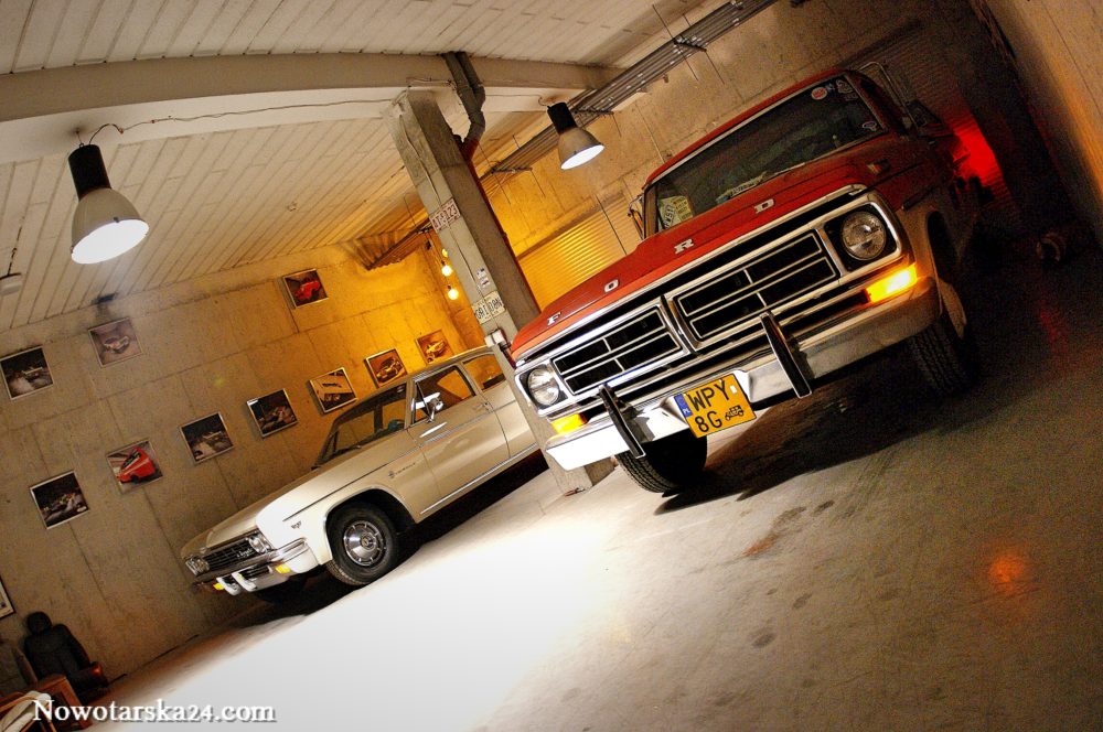 Chevrolet Impala '66 & Ford F250 '72 Zakopane garaż podziemny Nowotarska24.com 11.02.2017