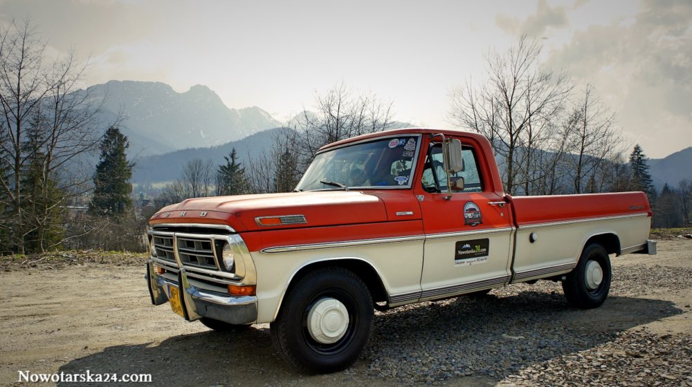 Ford F250 '72 Gnojowóz pierwsza przejażdżka bez skorupy na pace 4.04.2017 Zakopane Nowotarska24.com